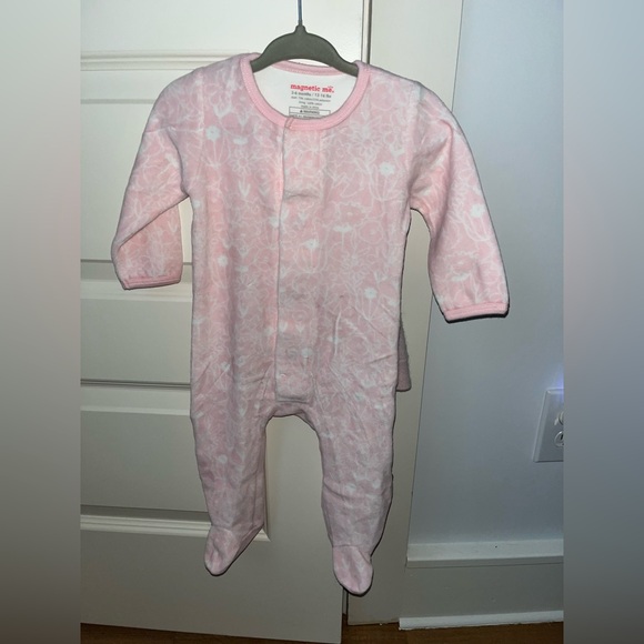 Magnetic Me Fleece Pink Footie - Picture 1 of 2